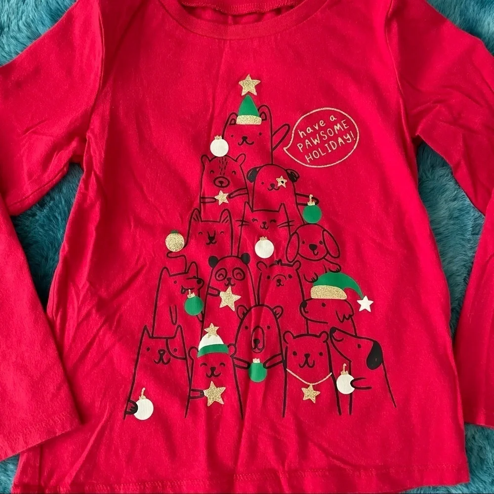 Carter’s Red Long Sleeve Graphic Tee Size 4T Toddler Girl